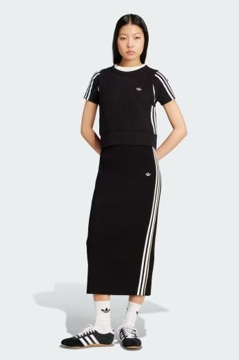 Buy Authentic Adicolor Knit 3-Stripes Skirt Online | Women's Retro-Inspired Casual Knit Skirt