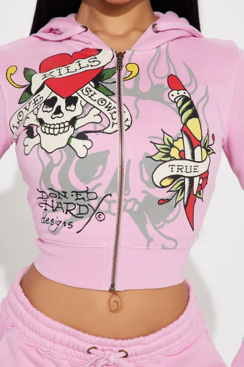 Buy Ed Hardy Tiger Roar Zip-Up Hoodie Online | Men's Lightweight Gym Performance Jacket
