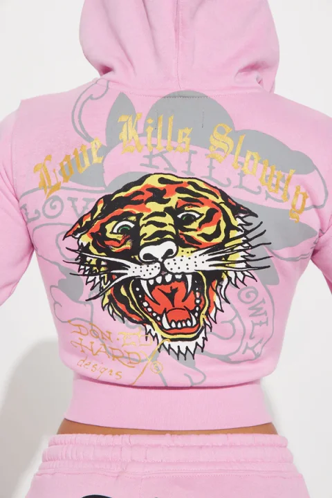 Buy Ed Hardy Tiger Roar Zip-Up Hoodie Online | Men's Lightweight Gym Performance Jacket