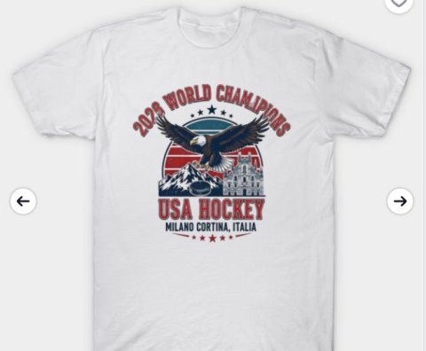 Buy Printful USA Hockey Champs Milano 2026 Tee Online
