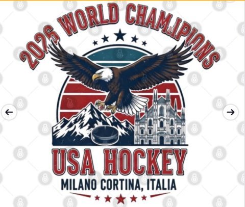 Buy Printful USA Hockey Champs Milano 2026 Tee Online