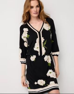 Buy WHBM Black Mini Dress | Sophisticated Neck Detail Cocktail Dress for Women