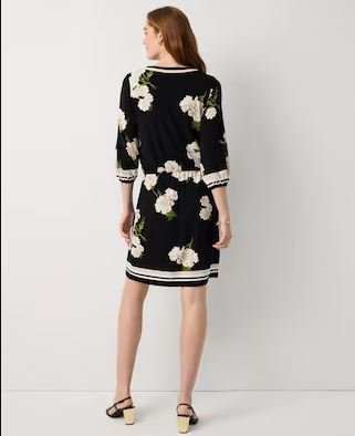 Buy WHBM Black Mini Dress | Sophisticated Neck Detail Cocktail Dress for Women