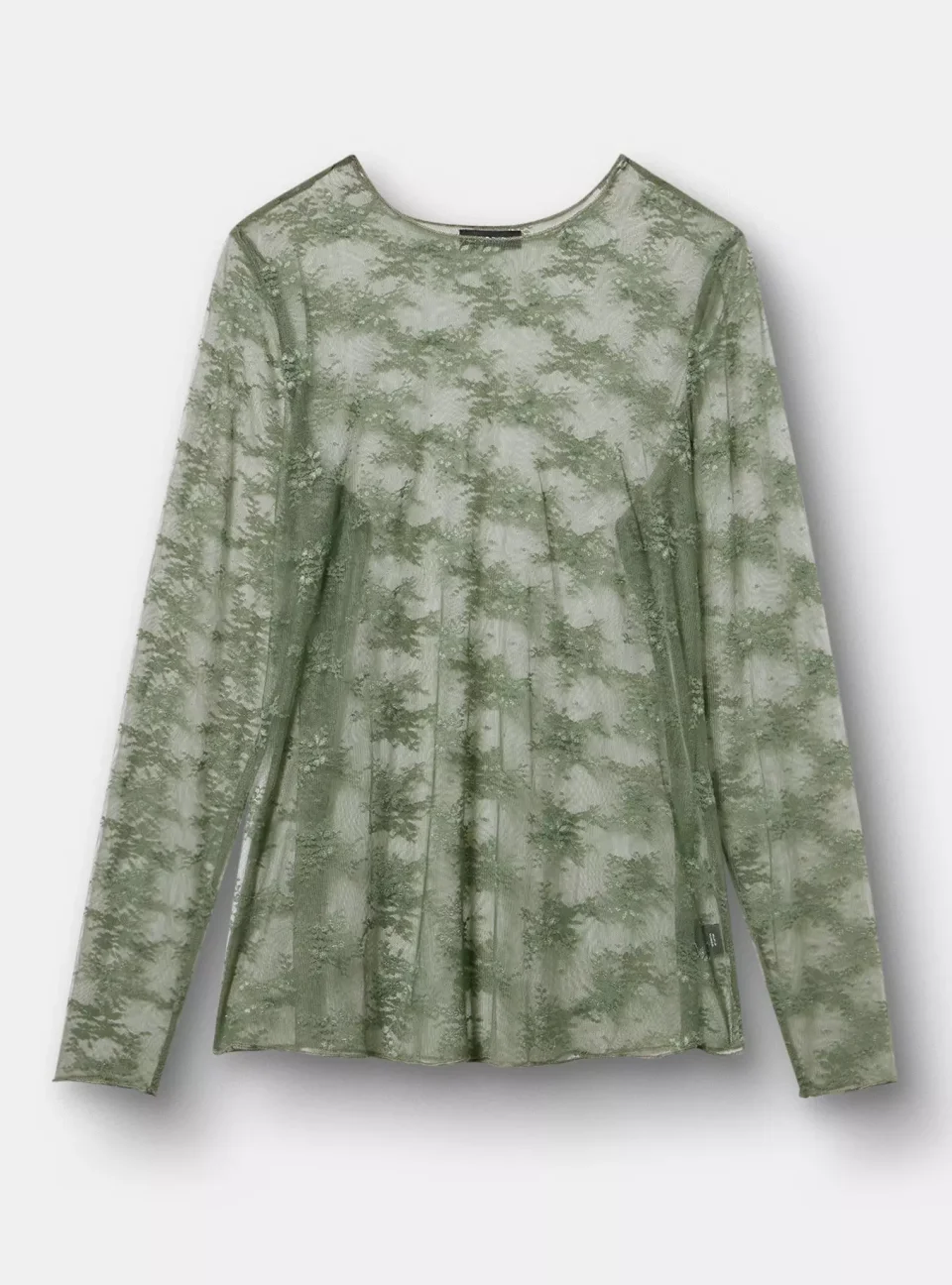 Buy Torrid Sheer Lace Long Sleeve Crew Top Plus Size