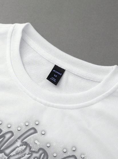 Buy ROMWE Teen Boy Letter & Cross Print Crew Neck Sweatshirt Online