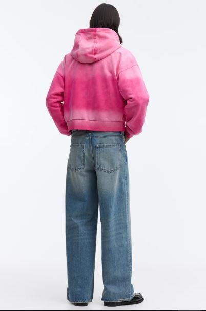 Buy Men's H&M Dark Pink Oversized Hooded Jacket Online | Casual Comfort Zip-Up Hoodie