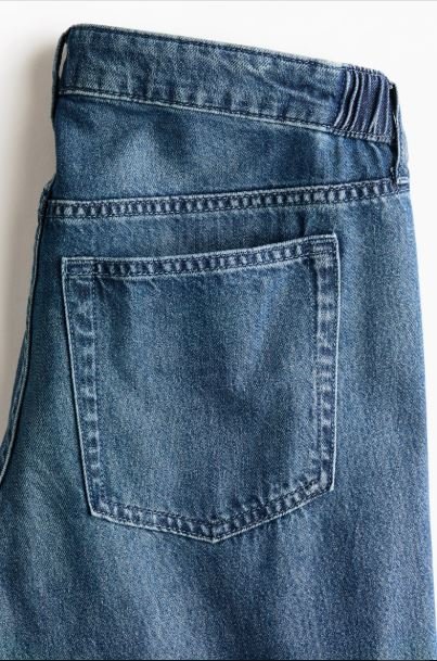 Buy H&M MAMA Wide Leg Maternity Jeans Denim Blue | Comfortable Low Waist Pregnancy Denim Pants