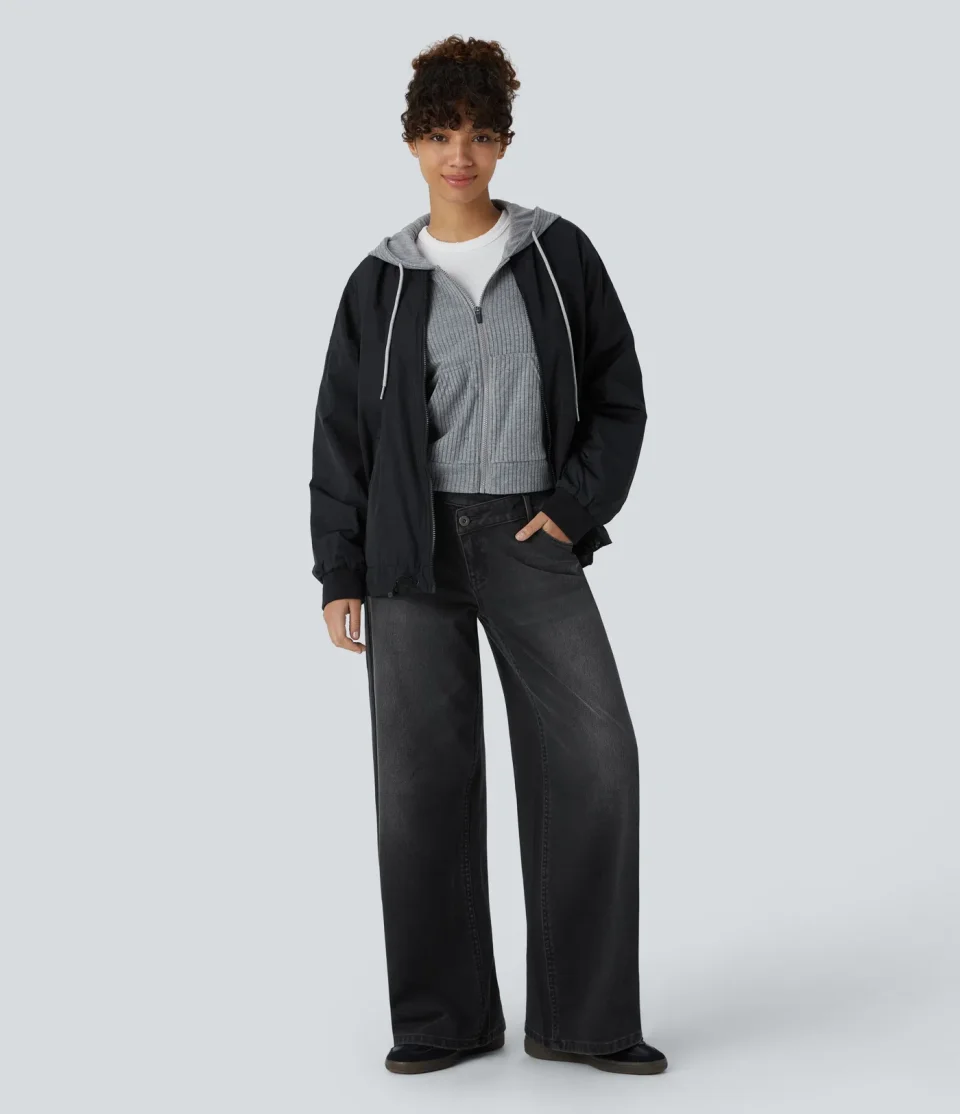 Buy Halara Flex Asymmetric Low Rise Baggy Wide Leg Jeans Online