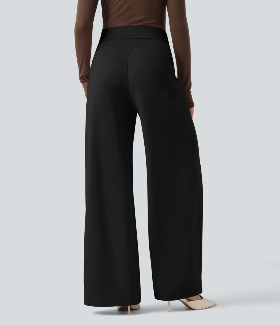 Buy Halara Flex High-Waisted Wide Leg Work Pants | Women's Comfortable Stretch Office Trousers