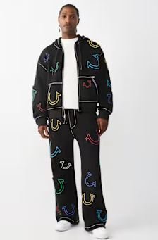 Buy True Religion Horseshoe Big T Boxy Zip Hoodie Online | Men's Winter Gym Jacket