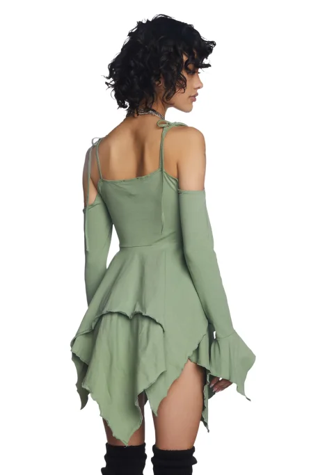Buy Fairy Handkerchief-Hem Dress Online | Ethereal Boho Style Women's Flowy Midi Dress