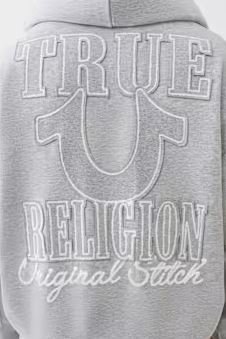 True Religion Horseshoe Applique Zip Hoodie | Men's Workout Training Jacket
