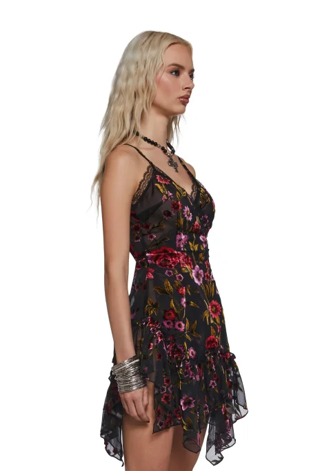 Buy Florence Velvet Wrap Mini Dress Online | Luxury Evening Party Dress for Women