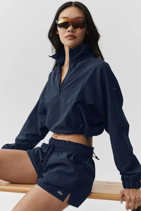 Buy Cropped 1/4 Zip Alumni Pullover | Modern Casual Layer