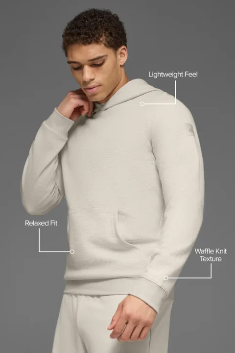 Buy Waffle Lounge Hoodie Online | Ultra-Soft Lightweight Waffle Knit Hoodie