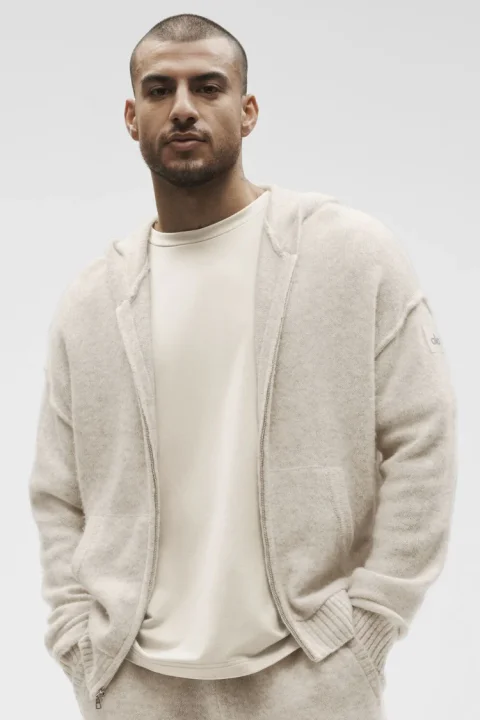 Buy Wool Cashmere New Class Full Zip Hoodie Online | Premium Luxury Knit Zip Hoodie