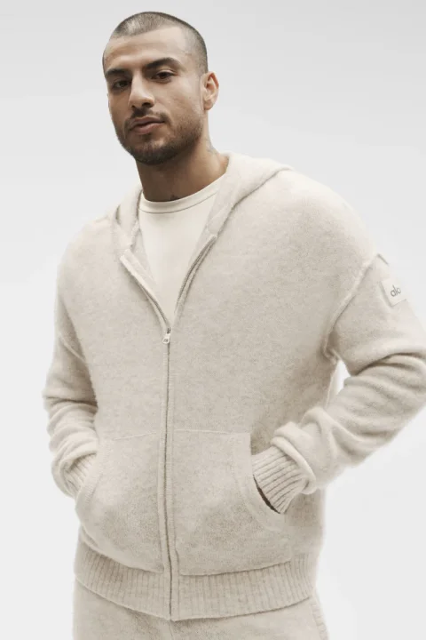 Buy Wool Cashmere New Class Full Zip Hoodie Online | Premium Luxury Knit Zip Hoodie