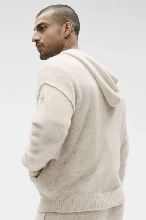 Buy Wool Cashmere New Class Full Zip Hoodie Online | Premium Luxury Knit Zip Hoodie