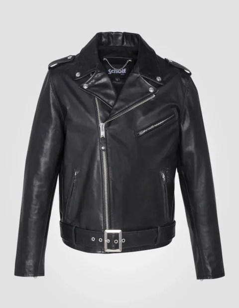 Buy Authentic Black Perfecto Belted Cowhide Leather Jacket Online