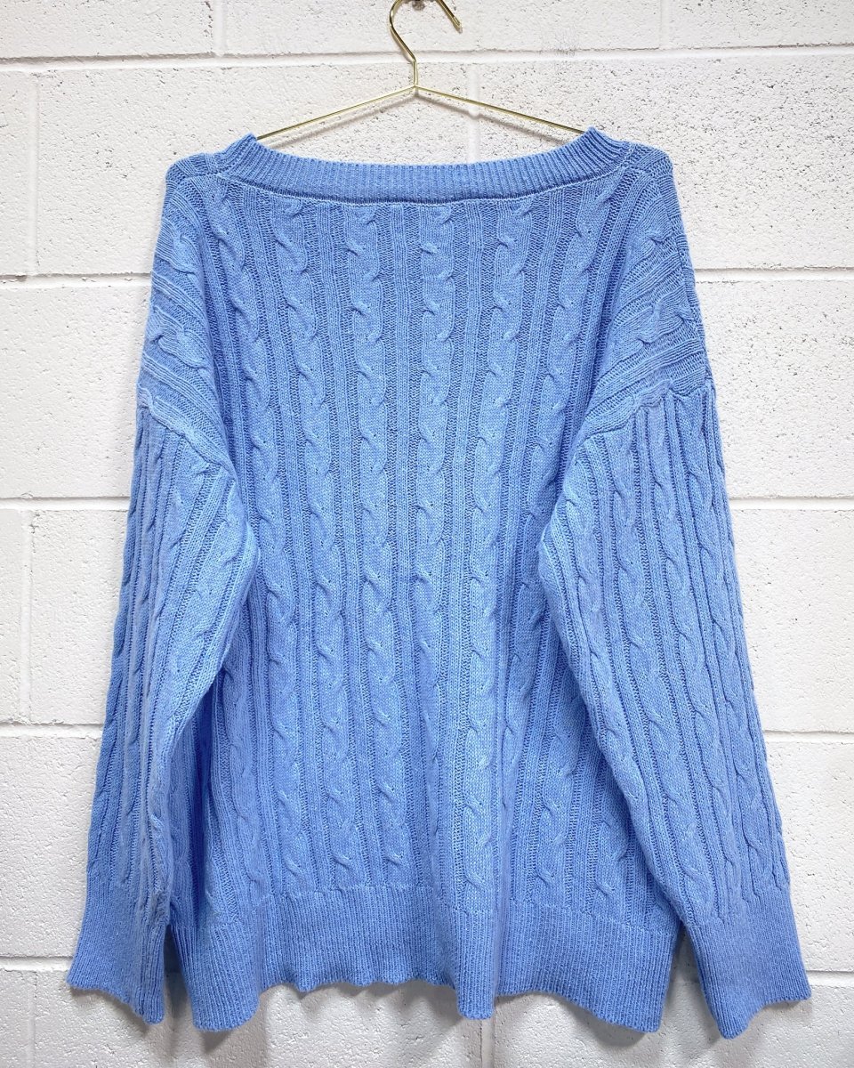 Buy Premium Knit Blue Sweater (3X) | Soft & Stylish Plus Size Women's Cozy Knit Pullover