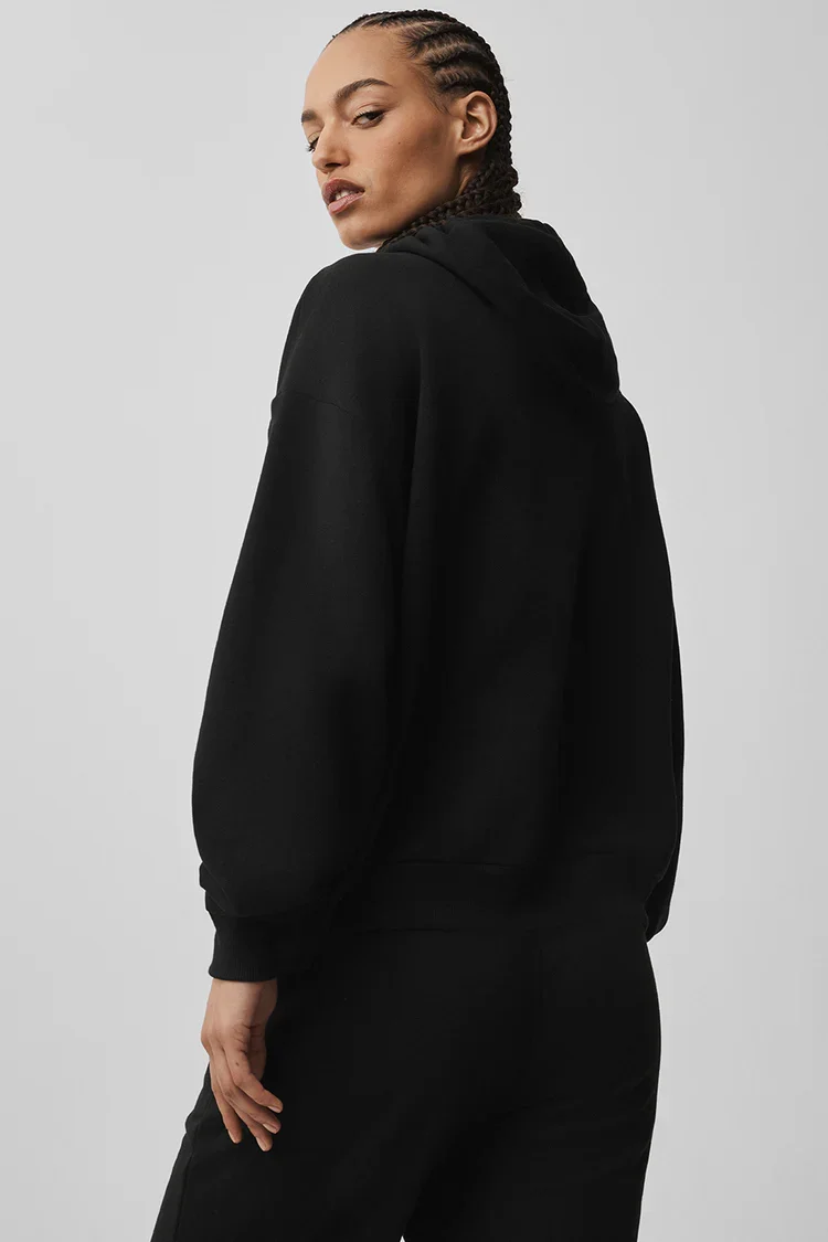 Buy Alo Yoga Accolade Full Zip Hoodie Online | Premium Heavyweight Zip-Up Hoodie