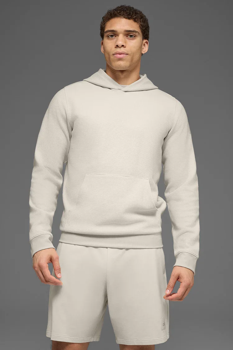 Buy Waffle Lounge Hoodie Online | Ultra-Soft Lightweight Waffle Knit Hoodie