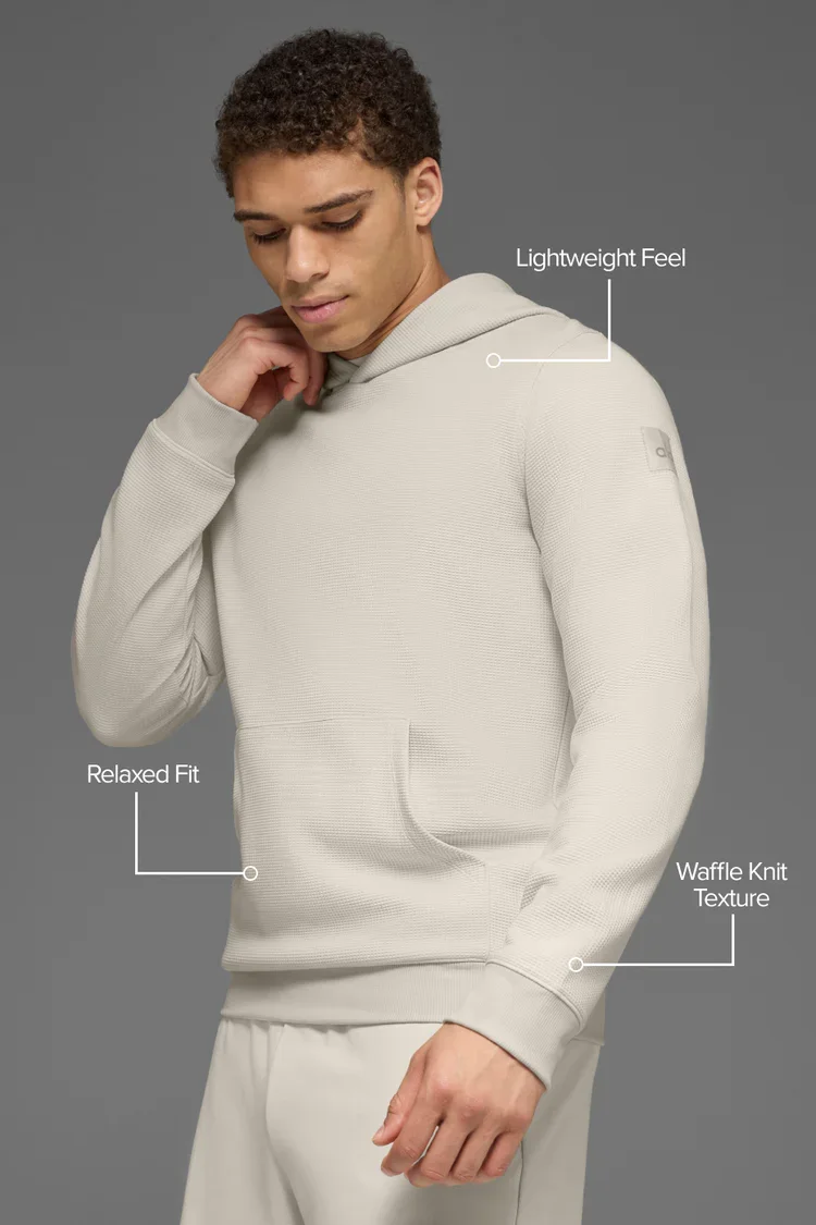 Buy Waffle Lounge Hoodie Online | Ultra-Soft Lightweight Waffle Knit Hoodie