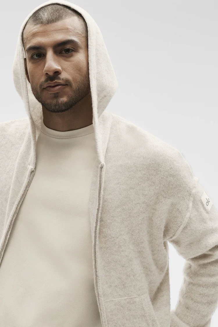 Buy Wool Cashmere New Class Full Zip Hoodie Online | Premium Luxury Knit Zip Hoodie