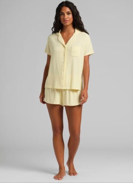 Buy Authentic Slinky Rib Short Sleeve PJ Set Online