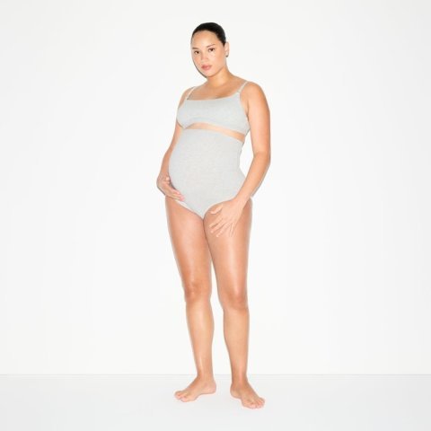 Buy Cotton Jersey Maternity Nursing Scoop Bralette 2-Pack Light Heather Grey Online | Soft Wireless Nursing Bras for Pregnancy & Breastfeeding