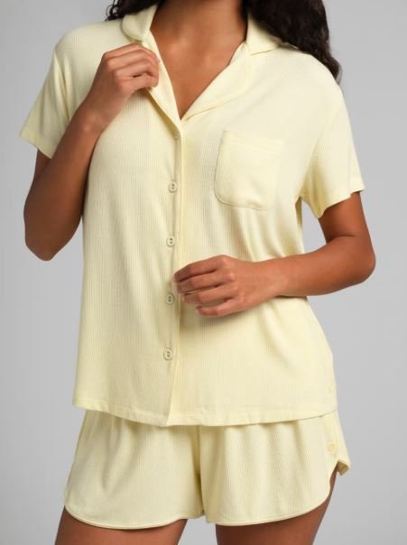 Buy Authentic Slinky Rib Short Sleeve PJ Set Online