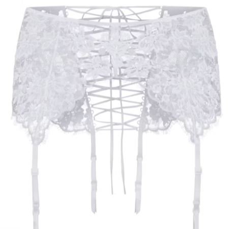 Buy Lace Garter Skirt Snow Online | Elegant Women's Lace Mini Skirt with Romantic Details