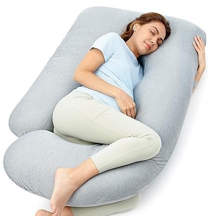 Buy Momcozy U-Shaped Pregnancy Pillow with Cooling Cover Online | Full Body Maternity Pillow for Side Sleepers