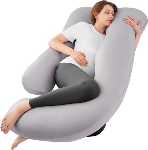 Buy Sasttie Cooling U-Shaped Pregnancy Pillow Online | Full Body Maternity Pillow for Sleeping