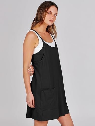 Buy ANRABESS Women's Athletic Dress Online | Sleeveless Tennis Workout Mini Romper Dress with Built-In Shorts