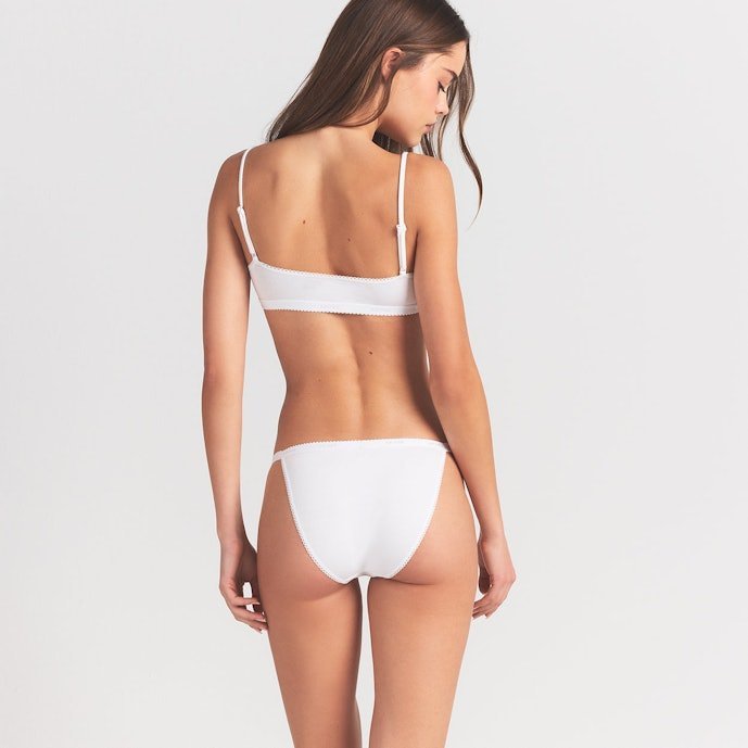 Buy Logo Picot String Bikini Panties Online | Soft Stretch Women's Low-Rise Bikini Underwear